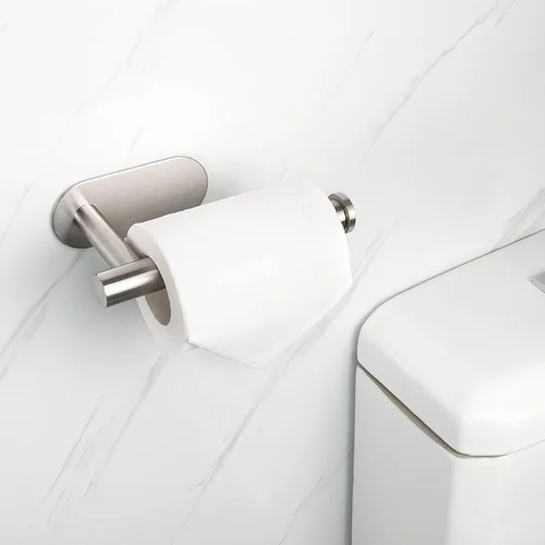 Miniatura 7 de NearMoon Portarrollos de papel higiénico autoadhesivo, acero inoxidable SUS304 de alta calidad resistente a la oxidación sin necesidad de Níquel