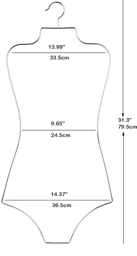 Miniatura 2 de Perchas de metal para bikini, ropa interior versátil, colgador de exhibición, 10 unidades, acabado plateado Plata