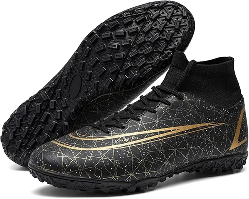 Miniatura 3 de WANMEIL Zapatos de fútbol unisex para niños grandes y jóvenes, para exteriores, zapatos de fútbol de tierra firme