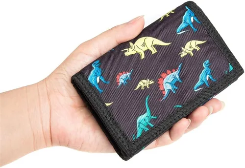 Miniatura 3 de Billetera para niños y niñas, billetera para niños pequeños, billetera de lona triple para exteriores, billeteras juveniles para niños y niños