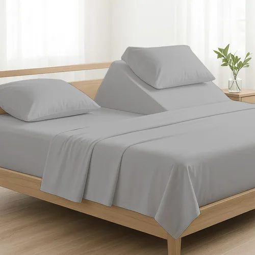 Miniatura 10 de 4 piezas de lujo Split Top Queen 100% algodón egipcio de 800 hilos (ajustable, parte superior flexible tamaño queen) sábanas divididas de 28