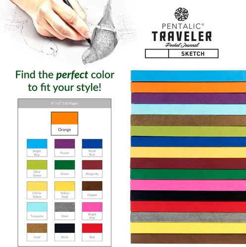 Miniatura 7 de Cuaderno de bocetos Travelers Dot Grid Pentalic Art, libre de ácidos