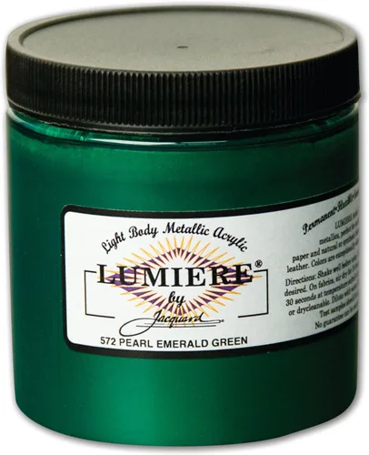 Miniatura 67 de Jacquard Lumiere Pintura para Tela de 2.25oz Turquesa Nacarado - Pintura Metálica para Tela, Cuero, Lienzo, Papel y Madera - Pintura Acrílica