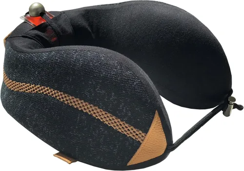 Be Relax Almohada Terapia para Dormir (Camel Negro). Forma Premium Ergo-Smart. Punto Shiatsu. Parche térmico exclusivo para aliviar la tensión del