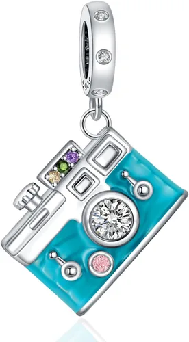 Miniatura 77 de Dijes de plata de ley 925 de dibujos animados de pato, ratón, oso, elefante, dragón chino, cuentas colgantes para pulseras y collares, joyería