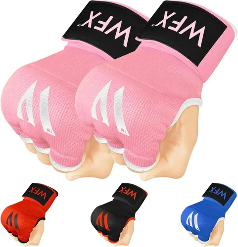 Miniatura 10 de WFX - Guantes de mano para niños y jóvenes de boxeo, interiores, con acolchado de gel, elásticos, para debajo de los guantes, puños para deportes