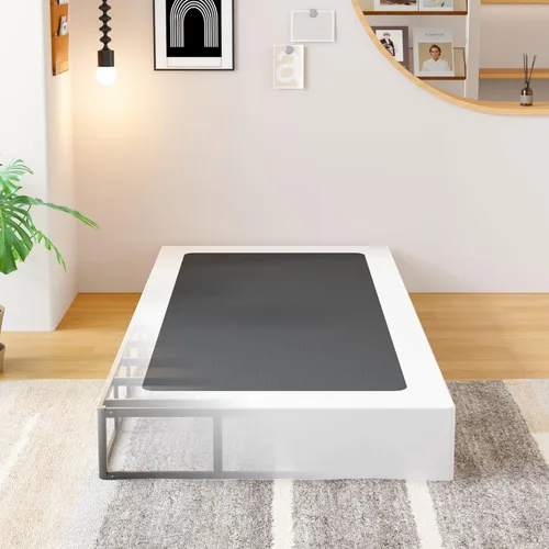 Miniatura 16 de EMODA Base de resorte para cama tamaño king de 9 pulgadas, base de colchón de metal resistente con funda de tela, capacidad máxima de peso de 3000