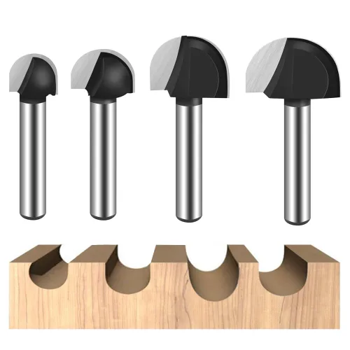 ASNOMY 4 brocas de enrutador de caja de núcleo, vástago de 1/4 de pulgada de punta redonda, brocas de enrutador de caja – 5/8 pulgadas, 3/4