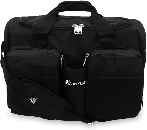 Miniatura 2 de Everest Gimnasio bolsa con bolsillo para ropa húmeda, Negro), S223-BK
