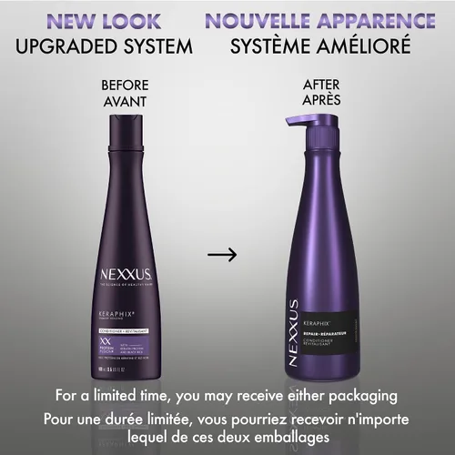 Miniatura 9 de Nexxus Keraphix Acondicionador Keraphix con ProteinFusion para cabello dañado con proteína de queratina y arroz negro, 13.5 oz