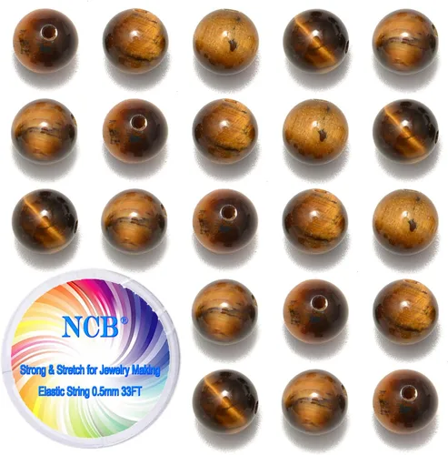 Miniatura 47 de NCB - 200 cuentas sueltas de turquesa africana de 0.15 pulgadas (4 mm) para joyería, cuentas semipreciosas naturales redondas y suaves con espaciador