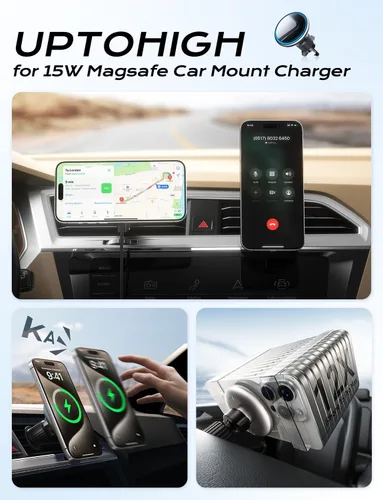 Miniatura 7 de UPTOHIGH para cargador de montaje de coche Magsafe