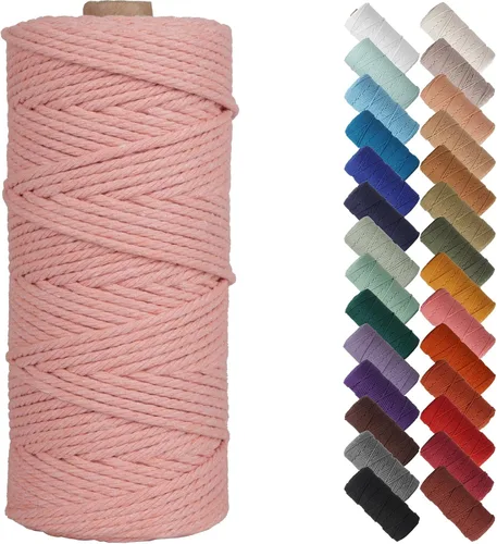 Miniatura 122 de NOANTA - Cuerda de macramé color beige natural, 1/8 pulgadas (3 mm) x 109 yardas (100 metros), cuerda de algodón colorido para colgar en la pared