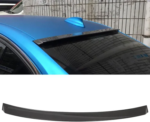 Miniatura 8 de SCITOO Alerón de techo de ventana trasera de fibra de carbono para BMW F30 F80 Serie 3 Sedan negro brillante alerón de techo de ventana trasera