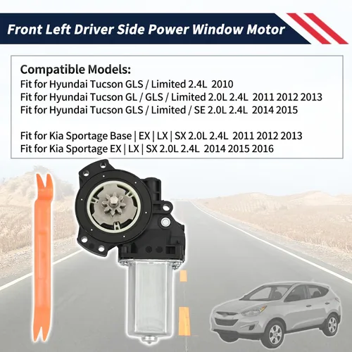 Miniatura 2 de 82450-3W000 Regulador de motor de ventana eléctrica del lado izquierdo del conductor delantero Compatible con Hyundai Kia Tucson Sportage 2010 2011
