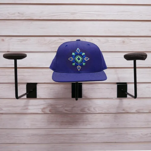 Miniatura 5 de Slatwall - Exhibidor de sombrero, estante de exhibición de sombreros Millinery con almohadilla de espuma, color negro, 1 unidad