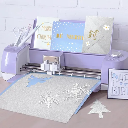 Miniatura 7 de Cartulina plateada de doble cara 12x12 para Cricut - Goefun 24 hojas de cartulina 12x12, 280 g/m² Papel plateado de 100 LB para manualidades