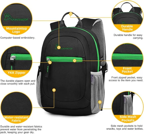 Miniatura 4 de MOUNTAINTOP Mochila infantil para niños y niñas, bolsa de jardín de infantes