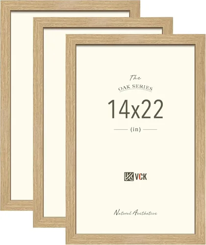 Miniatura 34 de VCK Juego de 3 portarretratos de 8 x 10 pulgadas, roble negro, textura natural, exclusivo marco de madera, exhibición de mesa o colgar en la pared