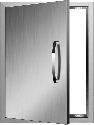 Miniatura 12 de Puertas de cocina para exteriores, 31 pulgadas de ancho x 24 pulgadas de alto, puertas de acceso dobles para barbacoa, acero inoxidable 304