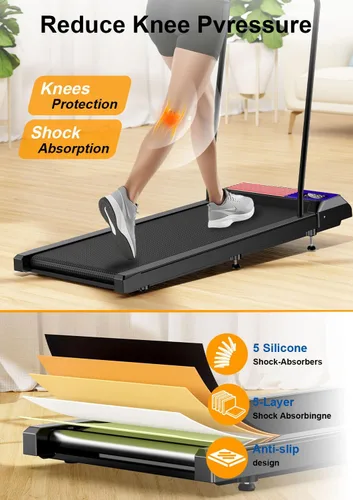Miniatura 7 de Smart Queen Almohadilla para caminadora con mango extraíble, cinta de correr portátil de 2.5 HP para el hogar y la oficina, capacidad de 270 libras