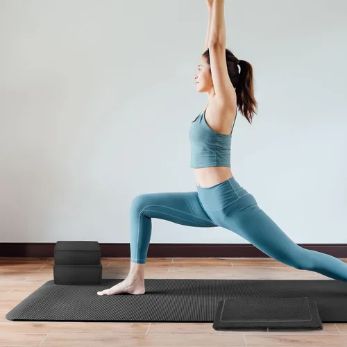 Miniatura 5 de BalanceFrom Juego de yoga de 7 piezas con esterilla extra gruesa de 71 x 24 x 1 pulgadas y correa de transporte – Incluye 2 bloques, correa