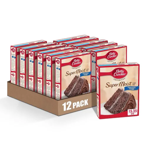 Miniatura 22 de Betty Crocker Delights Mezcla de pastel de chocolate alemán súper húmedo, 13.25 onzas (paquete de 12)