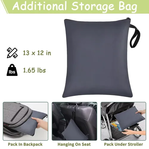 Miniatura 2 de Bolsa de viaje para asiento de automóvil infantil, se adapta a asientos de automóvil infantiles con base de barra antirrebote, bolsa de avión