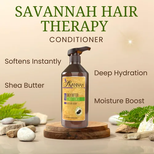 Miniatura 3 de Savannah Hair Therapy Acondicionador sin sulfato, acondicionador para cabello rizado, acondicionador natural para cabello, acondicionador de humedad