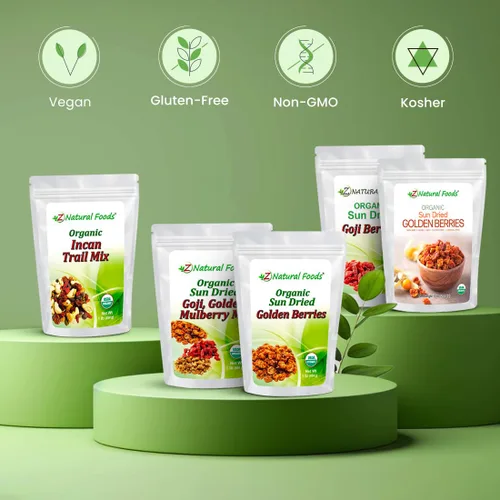 Miniatura 5 de Bayas orgánicas de Goji – Calidad premium – Secado al sol crudo – Baya perfecta para aperitivos, batidos, cereales, yogur, hornear, ensaladas