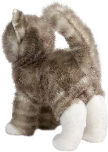 Miniatura 6 de Douglas Zipper - Gato atigrado gris de felpa con cremallera, animal de peluche