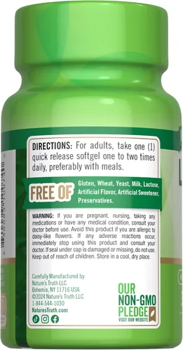 Miniatura 7 de Suplemento de luteína y zeaxantina 20 mg 39 cápsulas blandas con arándano sin OMG y sin gluten por Nature's Truth