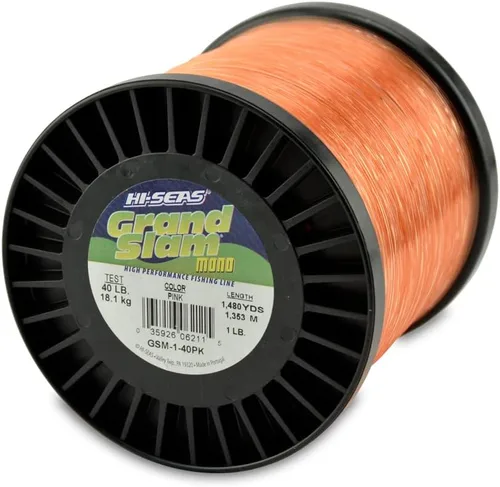 Miniatura 42 de Sedal de Pesca de Monofilamento HI-SEAS Grand Slam - Fuerte y Resistente a la Abrasión en Transparente, Rosa, Verde, Azul Ahumado, Amarillo