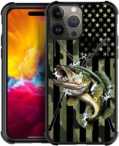 Miniatura 39 de DAIZAG Compatible con iPhone 13 Pro Max, Funda de TPU Protectora Anti-Arañazos Todo En Uno, Fundas para Hombre Mujer - Motivo de Madera Americana