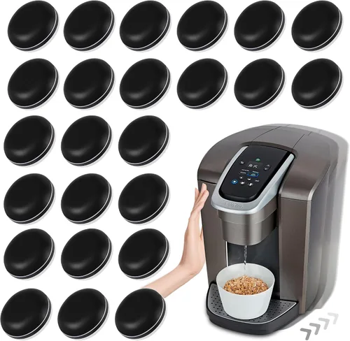 Miniatura 7 de Deslizadores de electrodomésticos para cocina, 24 piezas autoadhesivas para cocina, pequeños hallazgos de electrodomésticos, fáciles de mover