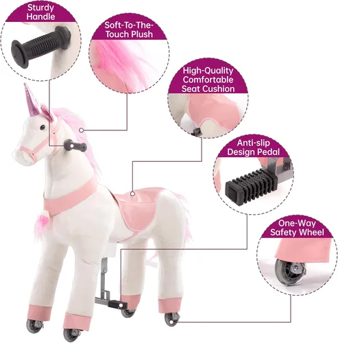 Miniatura 3 de Juguetes de Unicornio para Montar, Juguetes de Caballo para Montar para Niños, Juguetes para Montar para Niños de 3-5 Años, Juguetes de Animales