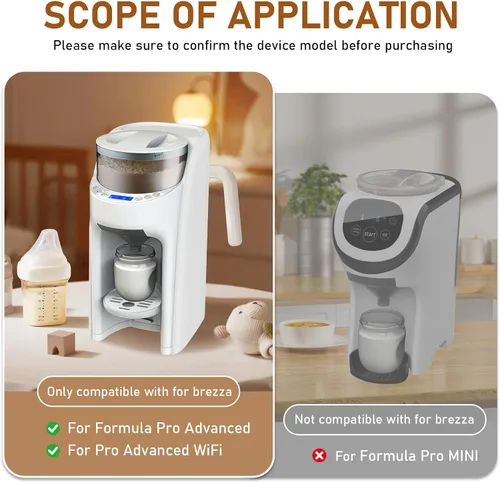 Miniatura 2 de Embudo de repuesto para dispensador de bebé compatible con los modelos Baby Brezza Pro Advanced y Pro Advanced, embudo de repuesto y cubierta, se