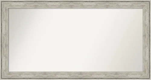 Miniatura 369 de Amanti Art Espejo de baño plateado para sobre fregadero, 28 x 47 pulgadas, espejo rectangular de plata imperial, marco de madera tradicional de gran