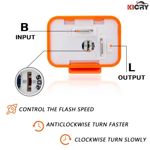 Miniatura 4 de Relé electrónico intermitente LED de velocidad de 12 V ajustable de 2 pines para señal de giro de motocicleta, reemplazo directo, relé universal