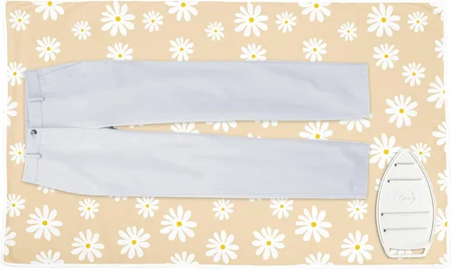 Miniatura 18 de Encasa XO - Almohadilla de planchado (grande 122 cm x 71 cm) con acolchado de 3 mm y soporte de plancha de silicona para prensado al vapor sobre