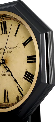 Miniatura 3 de JUSTIME Reloj de pared clásico vintage tradicional de estilo Schoolhouse, con péndulo y melodía Westminter cada hora, relojes de pared con melodía