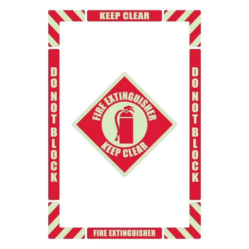 Miniatura 14 de NMC Panel eléctrico Keep Clear Kit de marcado de piso de 36 pulgadas con superficie antideslizante texturizada, configurable