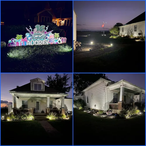 Miniatura 8 de Sucolite Paquete de 8 Luces Solares Tipo Foco para Exteriores Impermeables IP65, 3 Modos de Iluminación Focos Solares para Paisajismo 2-en-1