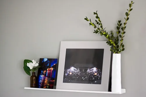 Miniatura 2 de Repisa flotante, estante para fotos, repisa artística, muy duradera y fabricada en los Estados Unidos (blanco, 18 pulgadas)