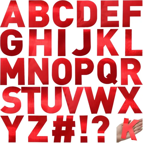 Miniatura 8 de Panelee 145 piezas de 20 hojas de calcomanías de letras grandes de 4 pulgadas, letras del alfabeto, autoadhesivas para aula, ventana, puerta, Láser