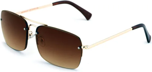 Miniatura 4 de Gafas de sol grandes para exteriores, lentes de lectura sin montura de metal, lentes grandes rectangulares tintadas Negro plomizo.