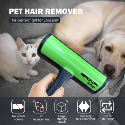 Miniatura 2 de Rodillo removedor de pelo reutilizable para mascotas, removedor de pelo de perros y gatos para muebles, sofá, ropa, coche y lavandería, rodillo