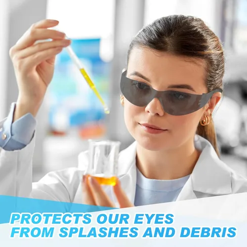 Miniatura 4 de WFEANG Gafas de seguridad – Gafas protectoras transparentes con ANSI Z87.1, resistentes a arañazos e impactos, protección ocular para el trabajo