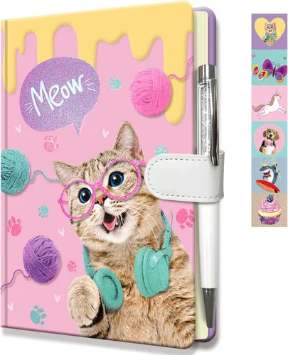 Miniatura 10 de Diario Candy Pop para niñas, regalo para adolescentes, niños, diario con bolígrafo y cierre magnético, 192 páginas para escribir, cuaderno forrado