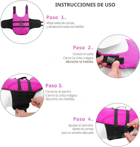 Miniatura 5 de Chaleco salvavidas para perros Ripstop, chaleco salvavidas de tiburón para perros, salvavidas de seguridad con alta flotabilidad y asa de elevación